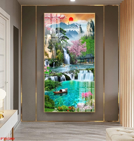 Tranh Sơn Thủy Dọc | Tranh Ngọc Việt - Đắk Lắk | Tranh Ngọc Việt - Xưởng Tranh Đẹp Buôn Ma Thuột (BMT) DakLak