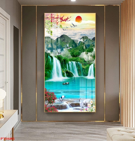 Tranh Sơn Thủy Dọc | Tranh Ngọc Việt - Đắk Lắk | Tranh Ngọc Việt - Xưởng Tranh Đẹp Buôn Ma Thuột (BMT) DakLak