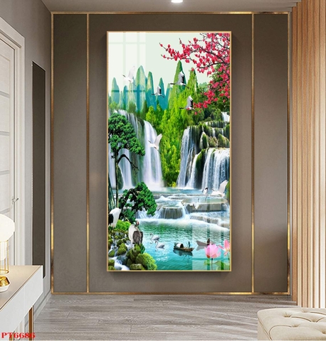 Tranh Sơn Thủy Dọc | Tranh Ngọc Việt - Đắk Lắk | Tranh Ngọc Việt - Xưởng Tranh Đẹp Buôn Ma Thuột (BMT) DakLak