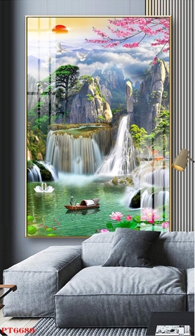 Tranh Sơn Thủy Dọc | Tranh Ngọc Việt - Đắk Lắk | Tranh Ngọc Việt - Xưởng Tranh Đẹp Buôn Ma Thuột (BMT) DakLak