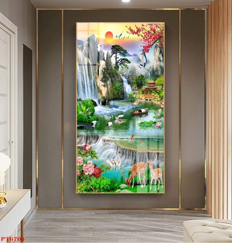 Tranh Sơn Thủy Dọc | Tranh Ngọc Việt - Đắk Lắk | Tranh Ngọc Việt - Xưởng Tranh Đẹp Buôn Ma Thuột (BMT) DakLak