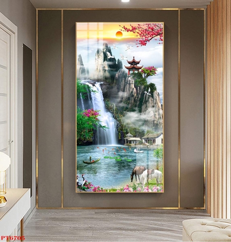 Tranh Sơn Thủy Dọc | Tranh Ngọc Việt - Đắk Lắk | Tranh Ngọc Việt - Xưởng Tranh Đẹp Buôn Ma Thuột (BMT) DakLak