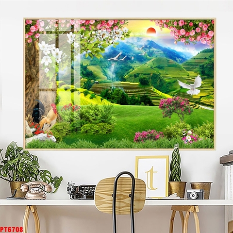 Tranh Ruộng Bậc Thang | Tranh Ngọc Việt - Đắk Lắk | Tranh Ngọc Việt - Xưởng Tranh Đẹp Buôn Ma Thuột (BMT) DakLak