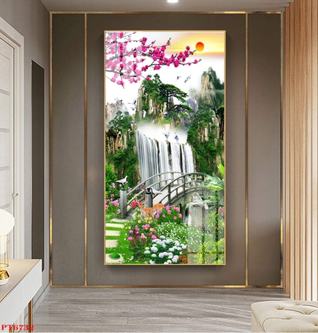 Tranh Sơn Thủy Dọc | Tranh Ngọc Việt - Đắk Lắk | Tranh Ngọc Việt - Xưởng Tranh Đẹp Buôn Ma Thuột (BMT) DakLak