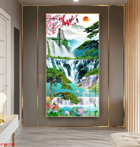 Tranh Sơn Thủy Dọc | Tranh Ngọc Việt - Đắk Lắk | Tranh Ngọc Việt - Xưởng Tranh Đẹp Buôn Ma Thuột (BMT) DakLak