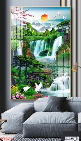 Tranh Sơn Thủy Dọc | Tranh Ngọc Việt - Đắk Lắk | Tranh Ngọc Việt - Xưởng Tranh Đẹp Buôn Ma Thuột (BMT) DakLak