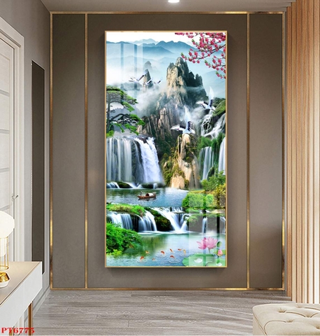 Tranh Sơn Thủy Dọc | Tranh Ngọc Việt - Đắk Lắk | Tranh Ngọc Việt - Xưởng Tranh Đẹp Buôn Ma Thuột (BMT) DakLak