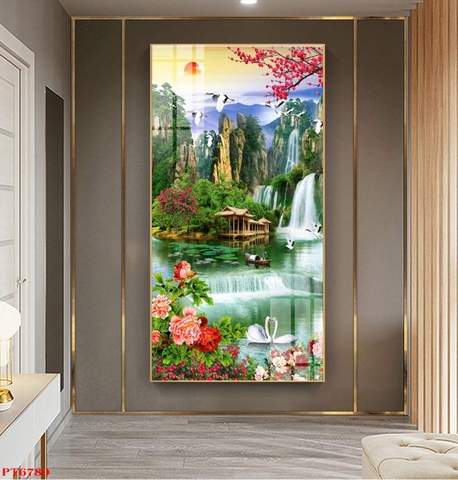 Tranh Sơn Thủy Dọc | Tranh Ngọc Việt - Đắk Lắk | Tranh Ngọc Việt - Xưởng Tranh Đẹp Buôn Ma Thuột (BMT) DakLak