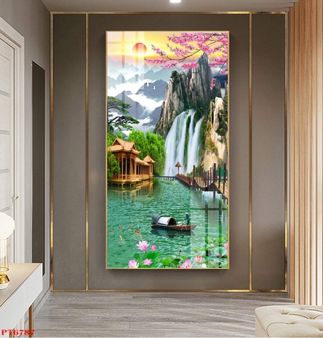 Tranh Sơn Thủy Dọc | Tranh Ngọc Việt - Đắk Lắk | Tranh Ngọc Việt - Xưởng Tranh Đẹp Buôn Ma Thuột (BMT) DakLak