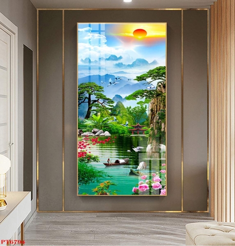 Tranh Sơn Thủy Dọc | Tranh Ngọc Việt - Đắk Lắk | Tranh Ngọc Việt - Xưởng Tranh Đẹp Buôn Ma Thuột (BMT) DakLak