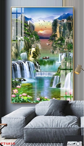 Tranh Sơn Thủy Dọc | Tranh Ngọc Việt - Đắk Lắk | Tranh Ngọc Việt - Xưởng Tranh Đẹp Buôn Ma Thuột (BMT) DakLak