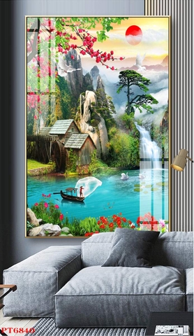 Tranh Sơn Thủy Dọc | Tranh Ngọc Việt - Đắk Lắk | Tranh Ngọc Việt - Xưởng Tranh Đẹp Buôn Ma Thuột (BMT) DakLak