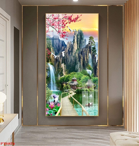 Tranh Sơn Thủy Dọc | Tranh Ngọc Việt - Đắk Lắk | Tranh Ngọc Việt - Xưởng Tranh Đẹp Buôn Ma Thuột (BMT) DakLak