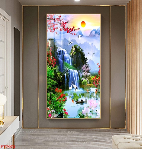 Tranh Sơn Thủy Dọc | Tranh Ngọc Việt - Đắk Lắk | Tranh Ngọc Việt - Xưởng Tranh Đẹp Buôn Ma Thuột (BMT) DakLak