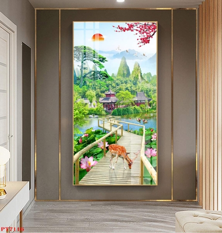 Tranh Sơn Thủy Dọc | Tranh Ngọc Việt - Đắk Lắk | Tranh Ngọc Việt - Xưởng Tranh Đẹp Buôn Ma Thuột (BMT) DakLak