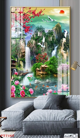 Tranh Sơn Thủy Dọc | Tranh Ngọc Việt - Đắk Lắk | Tranh Ngọc Việt - Xưởng Tranh Đẹp Buôn Ma Thuột (BMT) DakLak