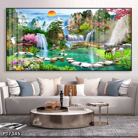 Tranh Sơn Thủy Ngang | Tranh Ngọc Việt - Đắk Lắk | Tranh Ngọc Việt - Xưởng Tranh Đẹp Buôn Ma Thuột (BMT) DakLak