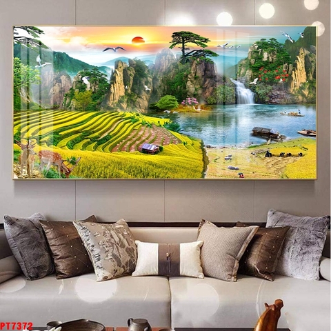 Tranh Ruộng Bậc Thang | Tranh Ngọc Việt - Đắk Lắk | Tranh Ngọc Việt - Xưởng Tranh Đẹp Buôn Ma Thuột (BMT) DakLak