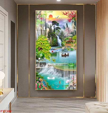 Tranh Sơn Thủy Dọc | Tranh Ngọc Việt - Đắk Lắk | Tranh Ngọc Việt - Xưởng Tranh Đẹp Buôn Ma Thuột (BMT) DakLak