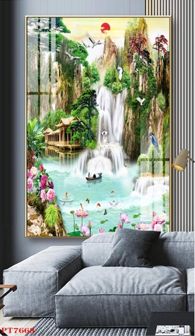 Tranh Sơn Thủy Dọc | Tranh Ngọc Việt - Đắk Lắk | Tranh Ngọc Việt - Xưởng Tranh Đẹp Buôn Ma Thuột (BMT) DakLak