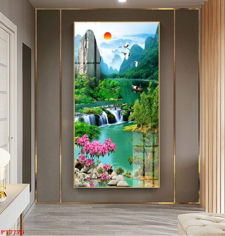 Tranh Sơn Thủy Dọc | Tranh Ngọc Việt - Đắk Lắk | Tranh Ngọc Việt - Xưởng Tranh Đẹp Buôn Ma Thuột (BMT) DakLak