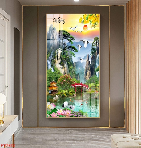 Tranh Sơn Thủy Dọc | Tranh Ngọc Việt - Đắk Lắk | Tranh Ngọc Việt - Xưởng Tranh Đẹp Buôn Ma Thuột (BMT) DakLak