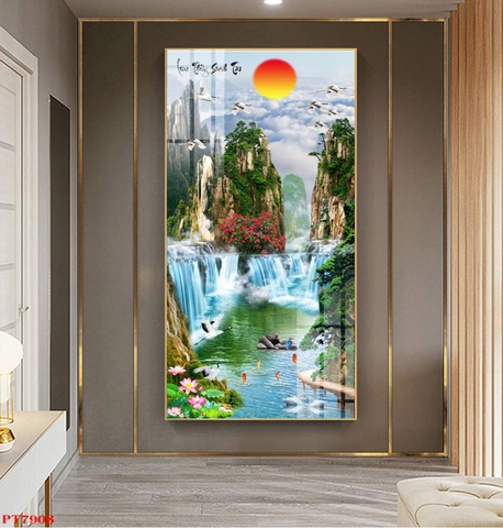 Tranh Sơn Thủy Dọc | Tranh Ngọc Việt - Đắk Lắk | Tranh Ngọc Việt - Xưởng Tranh Đẹp Buôn Ma Thuột (BMT) DakLak