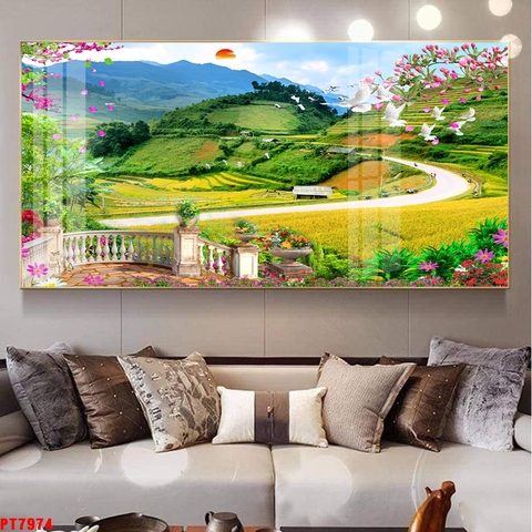 Tranh Ruộng Bậc Thang | Tranh Ngọc Việt - Đắk Lắk | Tranh Ngọc Việt - Xưởng Tranh Đẹp Buôn Ma Thuột (BMT) DakLak