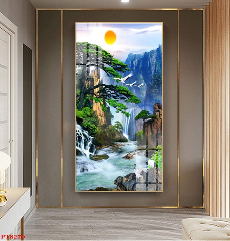 Tranh Sơn Thủy Dọc | Tranh Ngọc Việt - Đắk Lắk | Tranh Ngọc Việt - Xưởng Tranh Đẹp Buôn Ma Thuột (BMT) DakLak