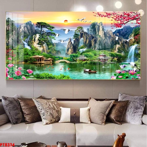 Tranh Sơn Thủy Ngang | Tranh Ngọc Việt - Đắk Lắk | Tranh Ngọc Việt - Xưởng Tranh Đẹp Buôn Ma Thuột (BMT) DakLak