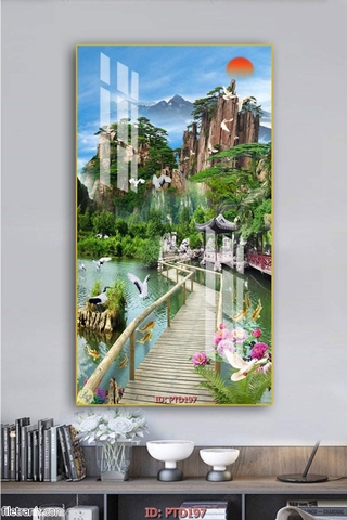 Tranh Sơn Thủy Dọc | Tranh Ngọc Việt - Đắk Lắk | Tranh Ngọc Việt - Xưởng Tranh Đẹp Buôn Ma Thuột (BMT) DakLak