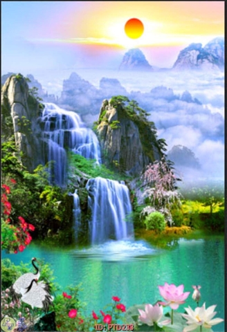 Tranh Sơn Thủy Dọc | Tranh Ngọc Việt - Đắk Lắk | Tranh Ngọc Việt - Xưởng Tranh Đẹp Buôn Ma Thuột (BMT) DakLak