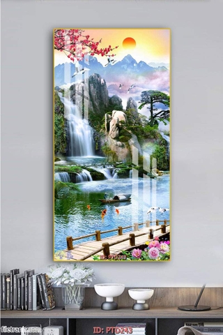 Tranh Sơn Thủy Dọc | Tranh Ngọc Việt - Đắk Lắk | Tranh Ngọc Việt - Xưởng Tranh Đẹp Buôn Ma Thuột (BMT) DakLak