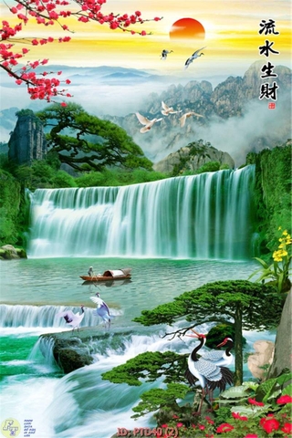 Tranh Sơn Thủy Dọc | Tranh Ngọc Việt - Đắk Lắk | Tranh Ngọc Việt - Xưởng Tranh Đẹp Buôn Ma Thuột (BMT) DakLak