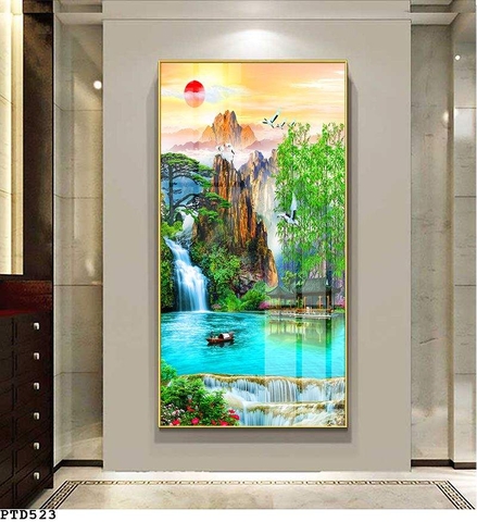 Tranh Sơn Thủy Dọc | Tranh Ngọc Việt - Đắk Lắk | Tranh Ngọc Việt - Xưởng Tranh Đẹp Buôn Ma Thuột (BMT) DakLak