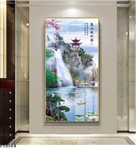 Tranh Sơn Thủy Dọc | Tranh Ngọc Việt - Đắk Lắk | Tranh Ngọc Việt - Xưởng Tranh Đẹp Buôn Ma Thuột (BMT) DakLak