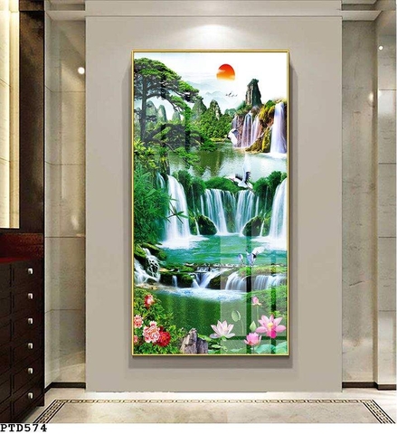 Tranh Sơn Thủy Dọc | Tranh Ngọc Việt - Đắk Lắk | Tranh Ngọc Việt - Xưởng Tranh Đẹp Buôn Ma Thuột (BMT) DakLak