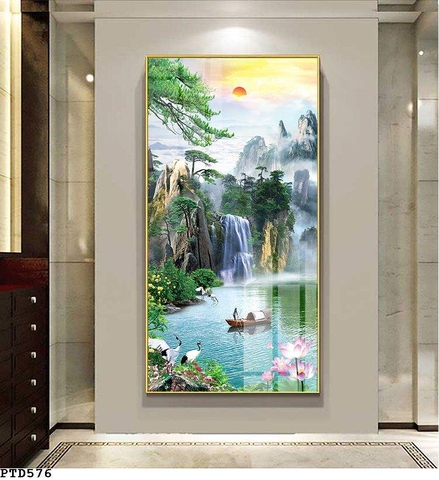 Tranh Sơn Thủy Dọc | Tranh Ngọc Việt - Đắk Lắk | Tranh Ngọc Việt - Xưởng Tranh Đẹp Buôn Ma Thuột (BMT) DakLak