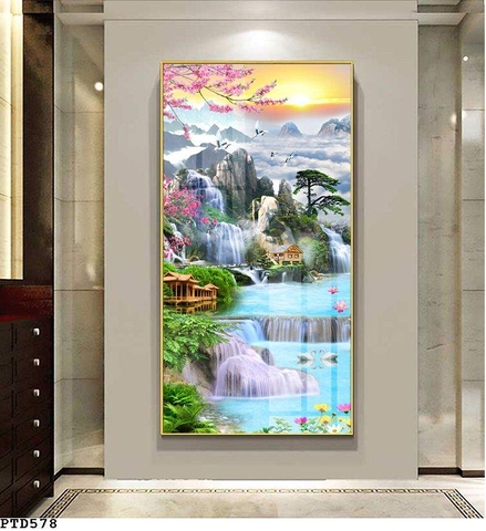Tranh Sơn Thủy Dọc | Tranh Ngọc Việt - Đắk Lắk | Tranh Ngọc Việt - Xưởng Tranh Đẹp Buôn Ma Thuột (BMT) DakLak