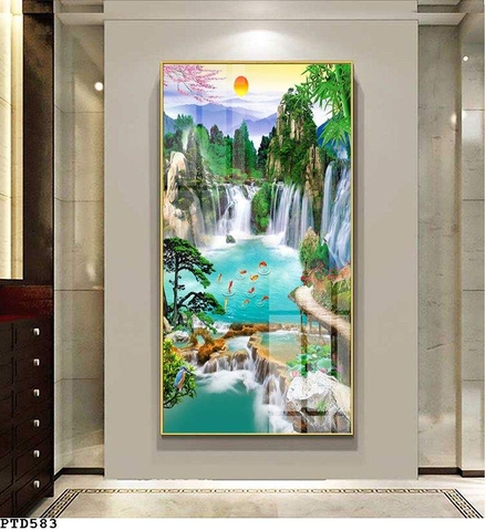 Tranh Sơn Thủy Dọc | Tranh Ngọc Việt - Đắk Lắk | Tranh Ngọc Việt - Xưởng Tranh Đẹp Buôn Ma Thuột (BMT) DakLak
