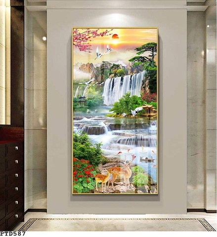 Tranh Sơn Thủy Dọc | Tranh Ngọc Việt - Đắk Lắk | Tranh Ngọc Việt - Xưởng Tranh Đẹp Buôn Ma Thuột (BMT) DakLak