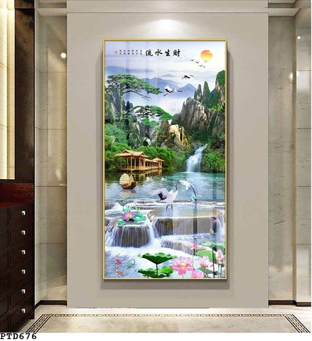 Tranh Sơn Thủy Dọc | Tranh Ngọc Việt - Đắk Lắk | Tranh Ngọc Việt - Xưởng Tranh Đẹp Buôn Ma Thuột (BMT) DakLak