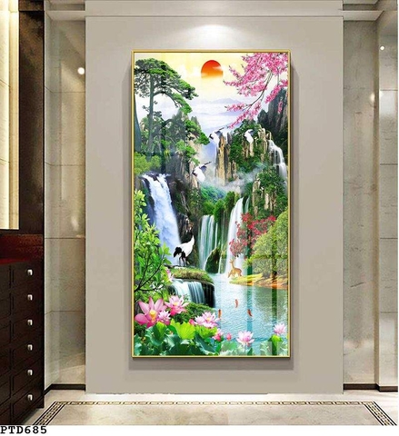 Tranh Sơn Thủy Dọc | Tranh Ngọc Việt - Đắk Lắk | Tranh Ngọc Việt - Xưởng Tranh Đẹp Buôn Ma Thuột (BMT) DakLak