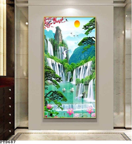Tranh Sơn Thủy Dọc | Tranh Ngọc Việt - Đắk Lắk | Tranh Ngọc Việt - Xưởng Tranh Đẹp Buôn Ma Thuột (BMT) DakLak