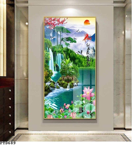 Tranh Sơn Thủy Dọc | Tranh Ngọc Việt - Đắk Lắk | Tranh Ngọc Việt - Xưởng Tranh Đẹp Buôn Ma Thuột (BMT) DakLak