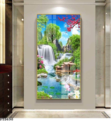 Tranh Sơn Thủy Dọc | Tranh Ngọc Việt - Đắk Lắk | Tranh Ngọc Việt - Xưởng Tranh Đẹp Buôn Ma Thuột (BMT) DakLak