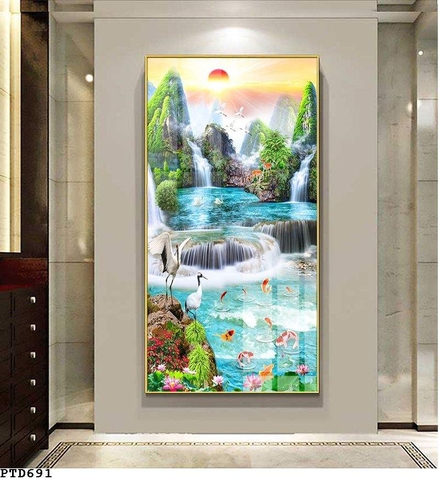 Tranh Sơn Thủy Dọc | Tranh Ngọc Việt - Đắk Lắk | Tranh Ngọc Việt - Xưởng Tranh Đẹp Buôn Ma Thuột (BMT) DakLak