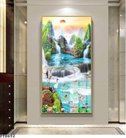 Tranh Sơn Thủy Dọc | Tranh Ngọc Việt - Đắk Lắk | Tranh Ngọc Việt - Xưởng Tranh Đẹp Buôn Ma Thuột (BMT) DakLak