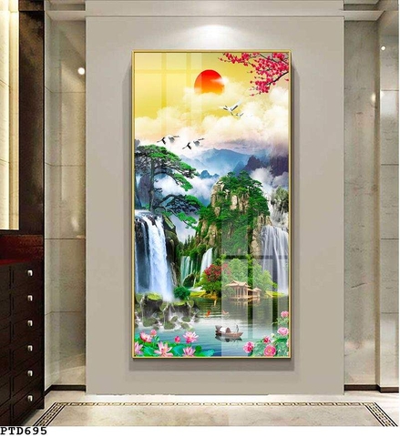 Tranh Sơn Thủy Dọc | Tranh Ngọc Việt - Đắk Lắk | Tranh Ngọc Việt - Xưởng Tranh Đẹp Buôn Ma Thuột (BMT) DakLak