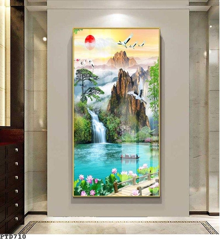 Tranh Sơn Thủy Dọc | Tranh Ngọc Việt - Đắk Lắk | Tranh Ngọc Việt - Xưởng Tranh Đẹp Buôn Ma Thuột (BMT) DakLak